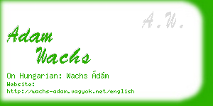 adam wachs business card